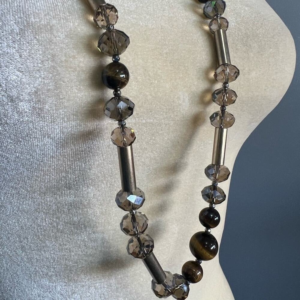 LOFT Bead Silver-tone Long Necklace - Picture 2 of 5